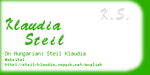 klaudia steil business card